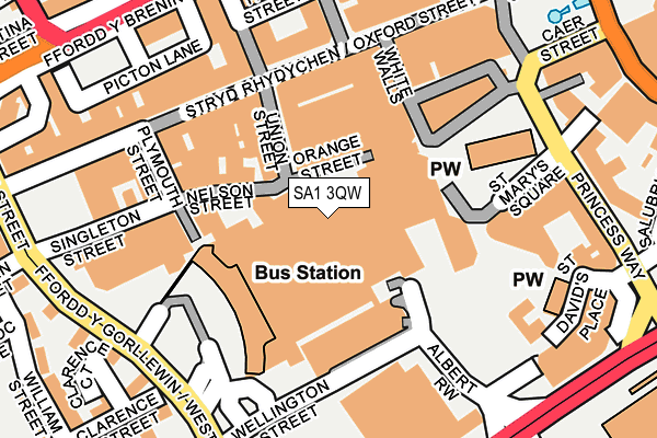 SA1 3QW map - OS OpenMap – Local (Ordnance Survey) SA1 3QW map - OS OpenMap – Local (Ordnance Survey)