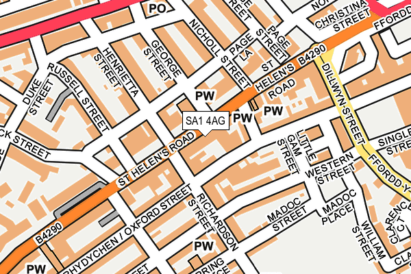 SA1 4AG map - OS OpenMap – Local (Ordnance Survey) SA1 4AG map - OS OpenMap – Local (Ordnance Survey)