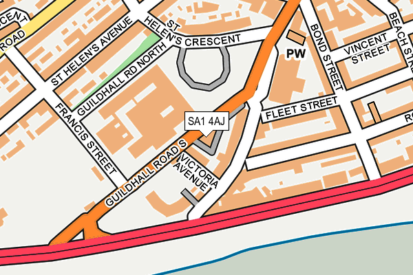 SA1 4AJ map - OS OpenMap – Local (Ordnance Survey) SA1 4AJ map - OS OpenMap – Local (Ordnance Survey)