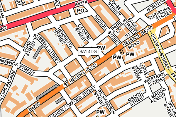 SA1 4DG map - OS OpenMap – Local (Ordnance Survey) SA1 4DG map - OS OpenMap – Local (Ordnance Survey)