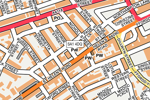 SA1 4DQ map - OS OpenMap – Local (Ordnance Survey) SA1 4DQ map - OS OpenMap – Local (Ordnance Survey)