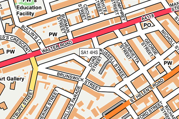 SA1 4HS map - OS OpenMap – Local (Ordnance Survey) SA1 4HS map - OS OpenMap – Local (Ordnance Survey)