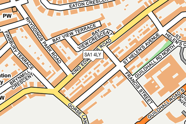 SA1 4LY map - OS OpenMap – Local (Ordnance Survey) SA1 4LY map - OS OpenMap – Local (Ordnance Survey)