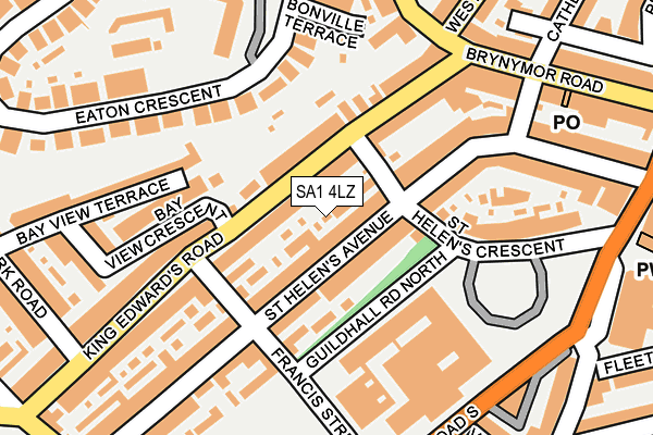 SA1 4LZ map - OS OpenMap – Local (Ordnance Survey) SA1 4LZ map - OS OpenMap – Local (Ordnance Survey)