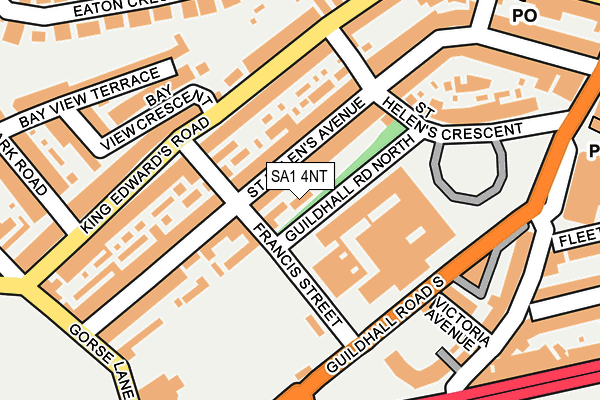 SA1 4NT map - OS OpenMap – Local (Ordnance Survey) SA1 4NT map - OS OpenMap – Local (Ordnance Survey)