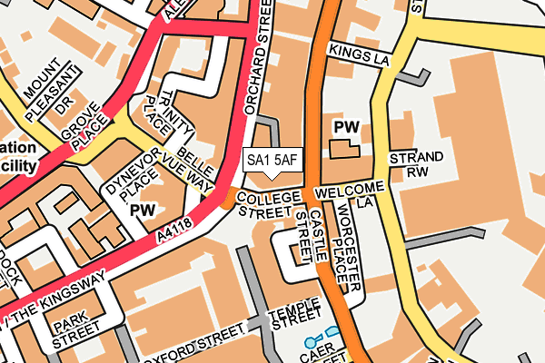 SA1 5AF map - OS OpenMap – Local (Ordnance Survey) SA1 5AF map - OS OpenMap – Local (Ordnance Survey)