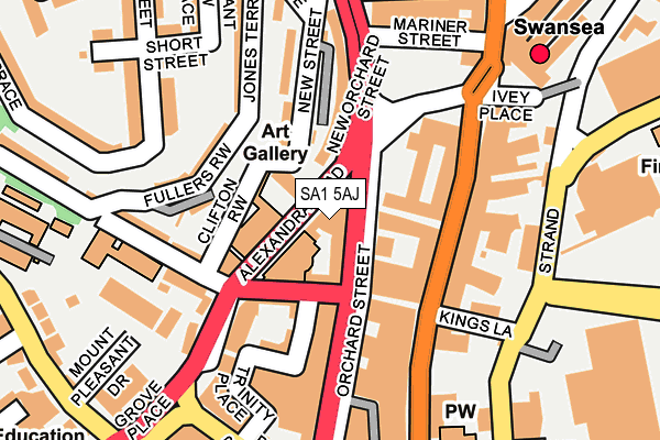 SA1 5AJ map - OS OpenMap – Local (Ordnance Survey) SA1 5AJ map - OS OpenMap – Local (Ordnance Survey)