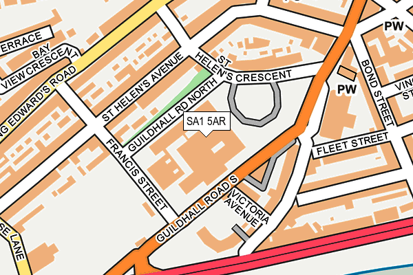SA1 5AR map - OS OpenMap – Local (Ordnance Survey) SA1 5AR map - OS OpenMap – Local (Ordnance Survey)