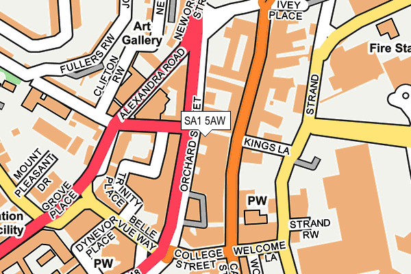 SA1 5AW map - OS OpenMap – Local (Ordnance Survey) SA1 5AW map - OS OpenMap – Local (Ordnance Survey)