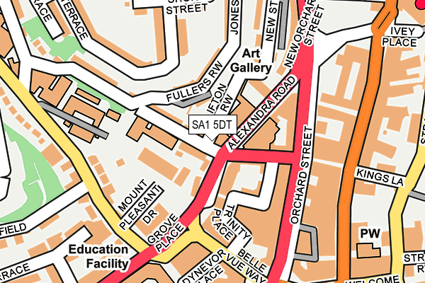 SA1 5DT map - OS OpenMap – Local (Ordnance Survey) SA1 5DT map - OS OpenMap – Local (Ordnance Survey)