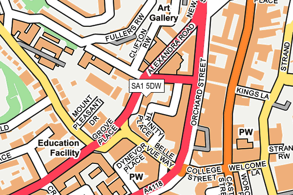 SA1 5DW map - OS OpenMap – Local (Ordnance Survey) SA1 5DW map - OS OpenMap – Local (Ordnance Survey)