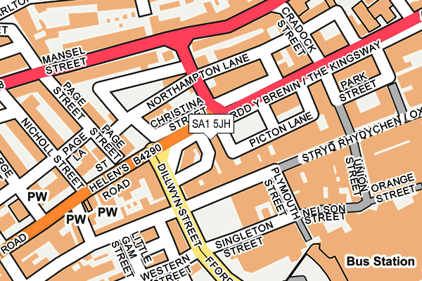 SA1 5JH map - OS OpenMap – Local (Ordnance Survey) SA1 5JH map - OS OpenMap – Local (Ordnance Survey)