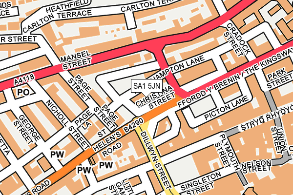 SA1 5JN map - OS OpenMap – Local (Ordnance Survey) SA1 5JN map - OS OpenMap – Local (Ordnance Survey)