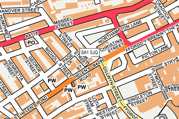 SA1 5JQ map - OS OpenMap – Local (Ordnance Survey) SA1 5JQ map - OS OpenMap – Local (Ordnance Survey)