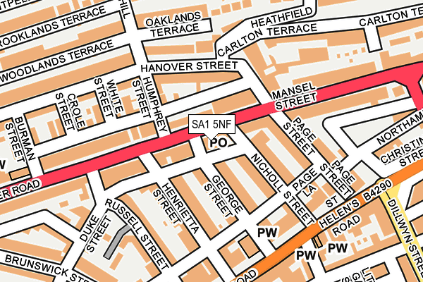 SA1 5NF map - OS OpenMap – Local (Ordnance Survey) SA1 5NF map - OS OpenMap – Local (Ordnance Survey)