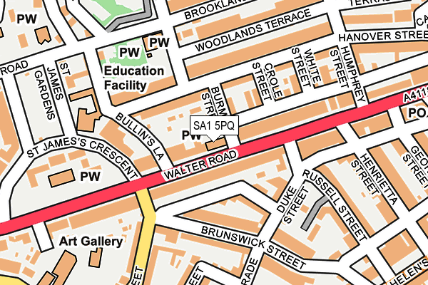 SA1 5PQ map - OS OpenMap – Local (Ordnance Survey) SA1 5PQ map - OS OpenMap – Local (Ordnance Survey)