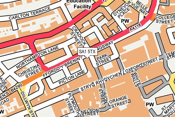 SA1 5TX map - OS OpenMap – Local (Ordnance Survey) SA1 5TX map - OS OpenMap – Local (Ordnance Survey)