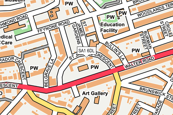 SA1 6DL map - OS OpenMap – Local (Ordnance Survey) SA1 6DL map - OS OpenMap – Local (Ordnance Survey)
