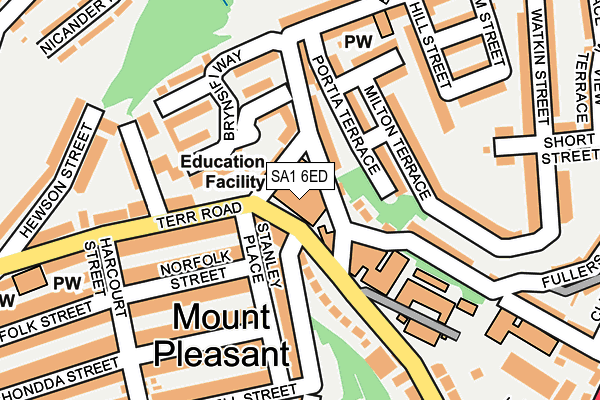 SA1 6ED map - OS OpenMap – Local (Ordnance Survey) SA1 6ED map - OS OpenMap – Local (Ordnance Survey)