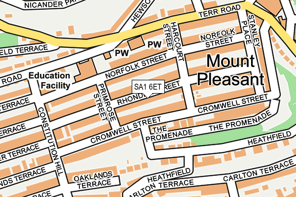 SA1 6ET map - OS OpenMap – Local (Ordnance Survey) SA1 6ET map - OS OpenMap – Local (Ordnance Survey)