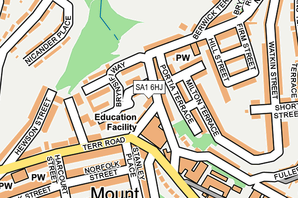 SA1 6HJ map - OS OpenMap – Local (Ordnance Survey) SA1 6HJ map - OS OpenMap – Local (Ordnance Survey)