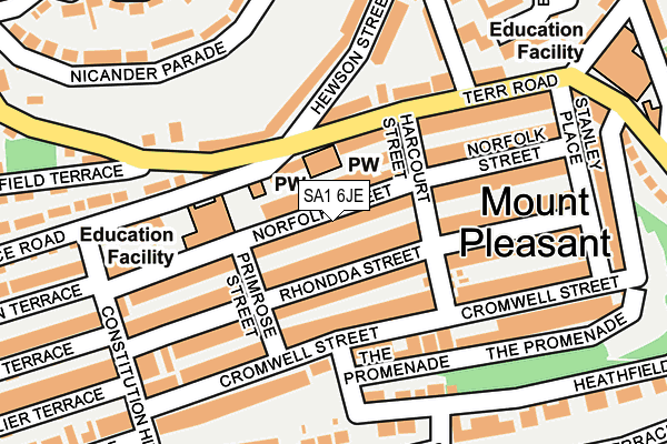 SA1 6JE map - OS OpenMap – Local (Ordnance Survey) SA1 6JE map - OS OpenMap – Local (Ordnance Survey)