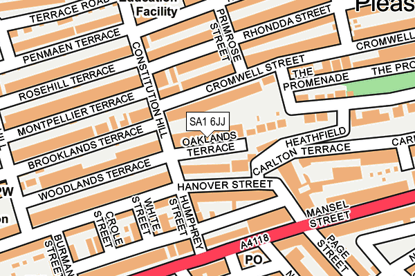 SA1 6JJ map - OS OpenMap – Local (Ordnance Survey)