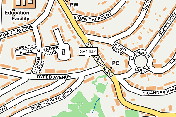 SA1 6JZ map - OS OpenMap – Local (Ordnance Survey) SA1 6JZ map - OS OpenMap – Local (Ordnance Survey)