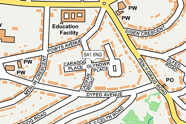 SA1 6NQ map - OS OpenMap – Local (Ordnance Survey) SA1 6NQ map - OS OpenMap – Local (Ordnance Survey)