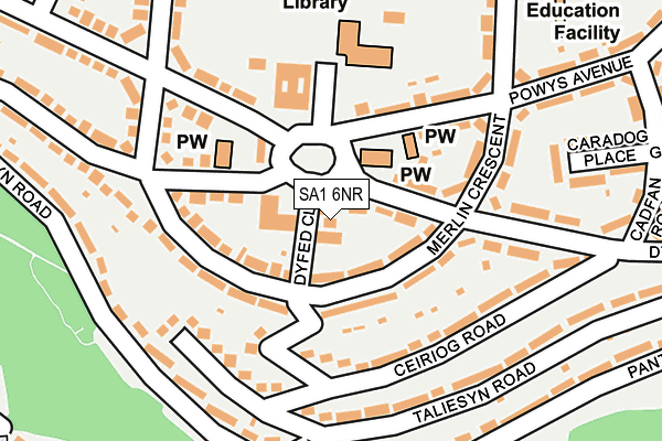SA1 6NR map - OS OpenMap – Local (Ordnance Survey) SA1 6NR map - OS OpenMap – Local (Ordnance Survey)