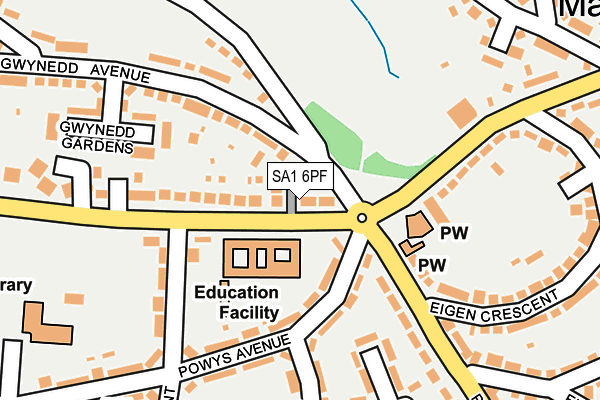 SA1 6PF map - OS OpenMap – Local (Ordnance Survey) SA1 6PF map - OS OpenMap – Local (Ordnance Survey)