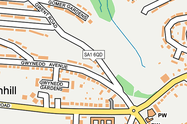 SA1 6QD map - OS OpenMap – Local (Ordnance Survey) SA1 6QD map - OS OpenMap – Local (Ordnance Survey)