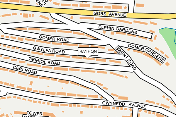 SA1 6QN map - OS OpenMap – Local (Ordnance Survey) SA1 6QN map - OS OpenMap – Local (Ordnance Survey)