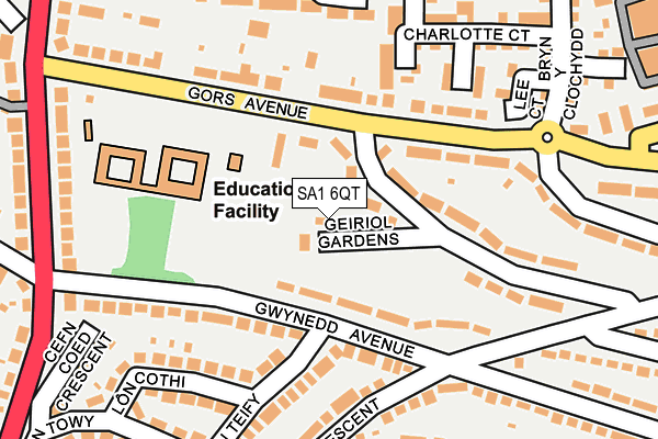 SA1 6QT map - OS OpenMap – Local (Ordnance Survey) SA1 6QT map - OS OpenMap – Local (Ordnance Survey)