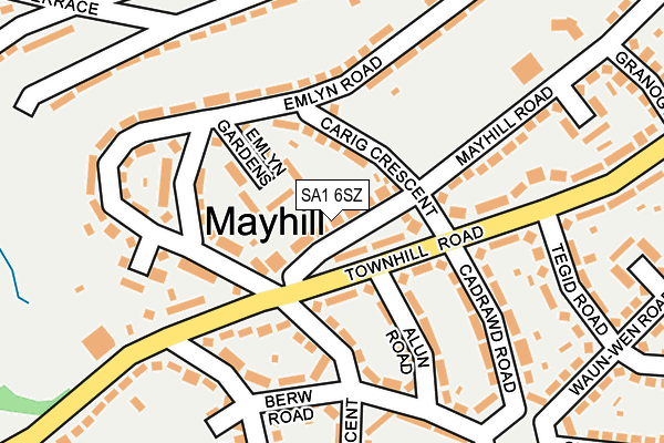 SA1 6SZ map - OS OpenMap – Local (Ordnance Survey) SA1 6SZ map - OS OpenMap – Local (Ordnance Survey)