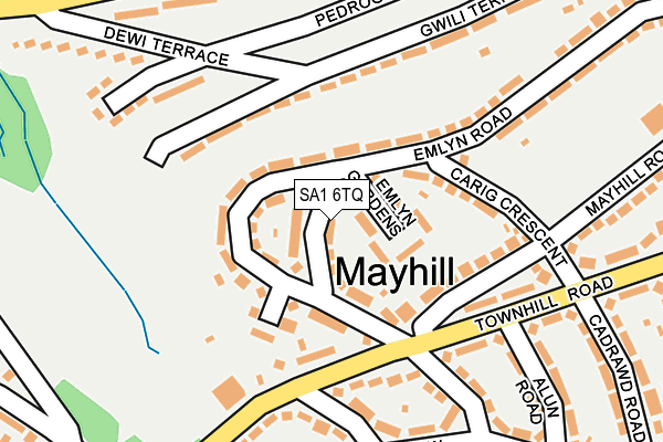 SA1 6TQ map - OS OpenMap – Local (Ordnance Survey) SA1 6TQ map - OS OpenMap – Local (Ordnance Survey)