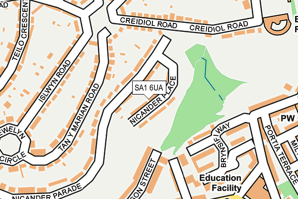 SA1 6UA map - OS OpenMap – Local (Ordnance Survey) SA1 6UA map - OS OpenMap – Local (Ordnance Survey)