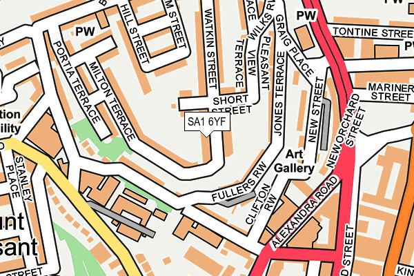 SA1 6YF map - OS OpenMap – Local (Ordnance Survey) SA1 6YF map - OS OpenMap – Local (Ordnance Survey)