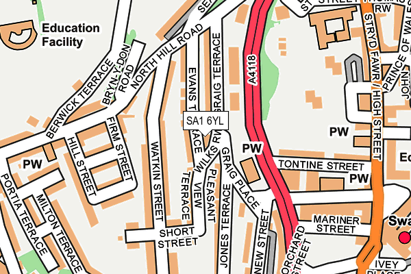 SA1 6YL map - OS OpenMap – Local (Ordnance Survey) SA1 6YL map - OS OpenMap – Local (Ordnance Survey)