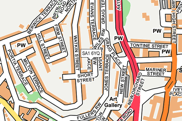 SA1 6YQ map - OS OpenMap – Local (Ordnance Survey) SA1 6YQ map - OS OpenMap – Local (Ordnance Survey)