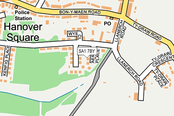 SA1 7BY map - OS OpenMap – Local (Ordnance Survey) SA1 7BY map - OS OpenMap – Local (Ordnance Survey)