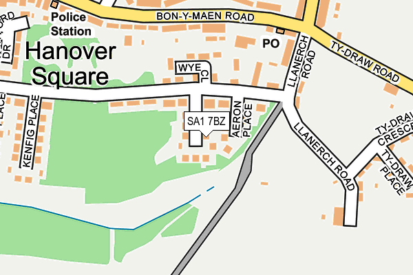 SA1 7BZ map - OS OpenMap – Local (Ordnance Survey) SA1 7BZ map - OS OpenMap – Local (Ordnance Survey)