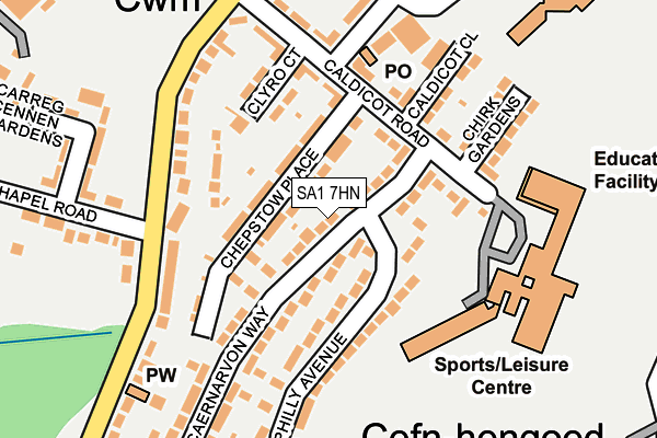 SA1 7HN map - OS OpenMap – Local (Ordnance Survey) SA1 7HN map - OS OpenMap – Local (Ordnance Survey)