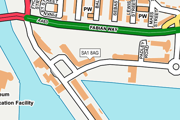 SA1 8AG map - OS OpenMap – Local (Ordnance Survey) SA1 8AG map - OS OpenMap – Local (Ordnance Survey)