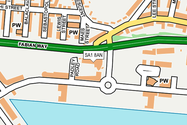 SA1 8AN map - OS OpenMap – Local (Ordnance Survey) SA1 8AN map - OS OpenMap – Local (Ordnance Survey)