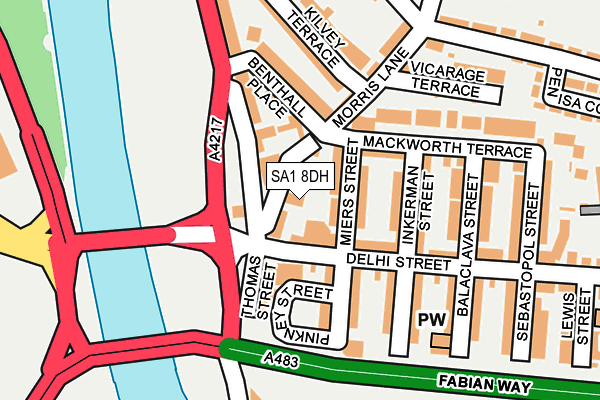 SA1 8DH map - OS OpenMap – Local (Ordnance Survey) SA1 8DH map - OS OpenMap – Local (Ordnance Survey)