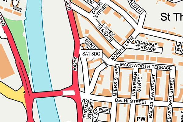 SA1 8DQ map - OS OpenMap – Local (Ordnance Survey) SA1 8DQ map - OS OpenMap – Local (Ordnance Survey)