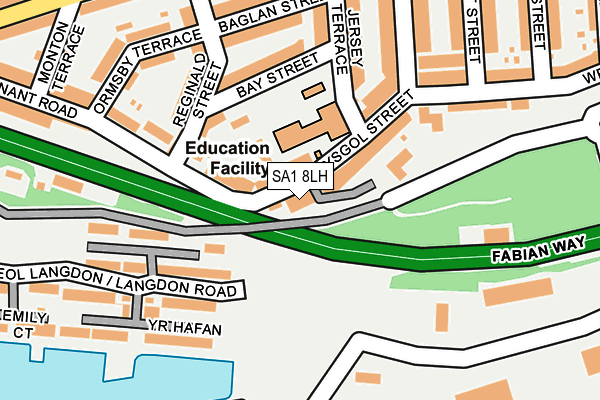 SA1 8LH map - OS OpenMap – Local (Ordnance Survey) SA1 8LH map - OS OpenMap – Local (Ordnance Survey)