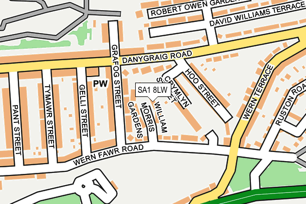 SA1 8LW map - OS OpenMap – Local (Ordnance Survey) SA1 8LW map - OS OpenMap – Local (Ordnance Survey)