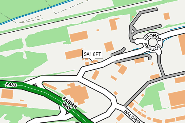 SA1 8PT map - OS OpenMap – Local (Ordnance Survey) SA1 8PT map - OS OpenMap – Local (Ordnance Survey)